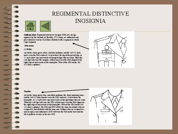 REGIMENTAL DISTINCTIVE INGSIGNIA Authorization. Regimental distinctive insignia (RDI) of a design approved by the