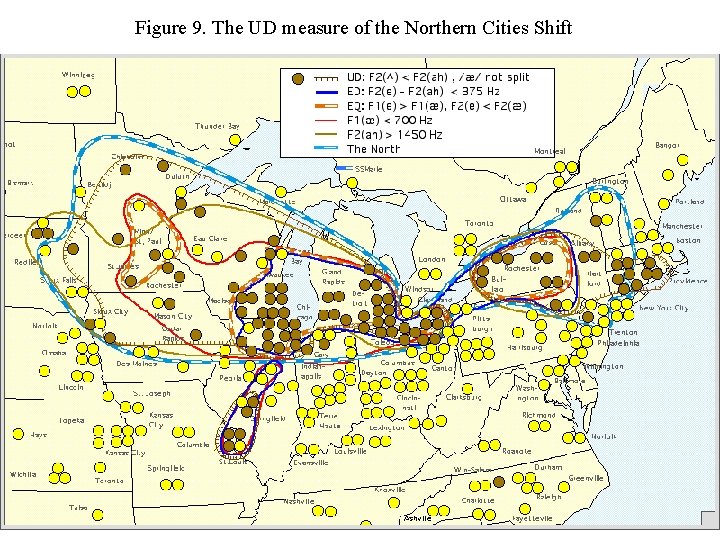 Figure 9. The UD measure of the Northern Cities Shift 