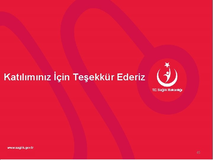 Katılımınız İçin Teşekkür Ederiz 45 Katılımınız İçin Teşekkür Ederiz 45