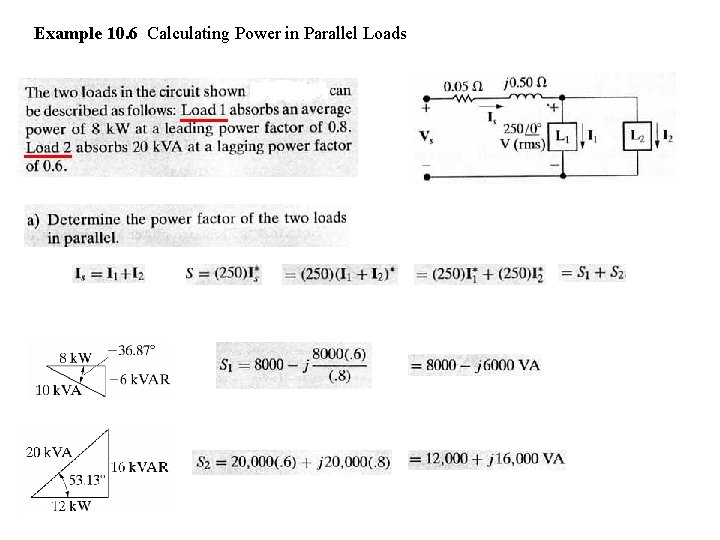 Example 10. 6 Calculating Power in Parallel Loads 