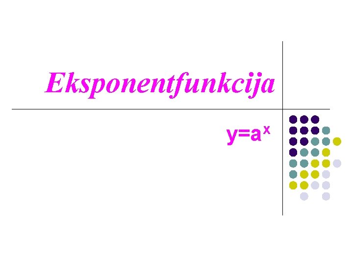 Eksponentfunkcija y=ax 