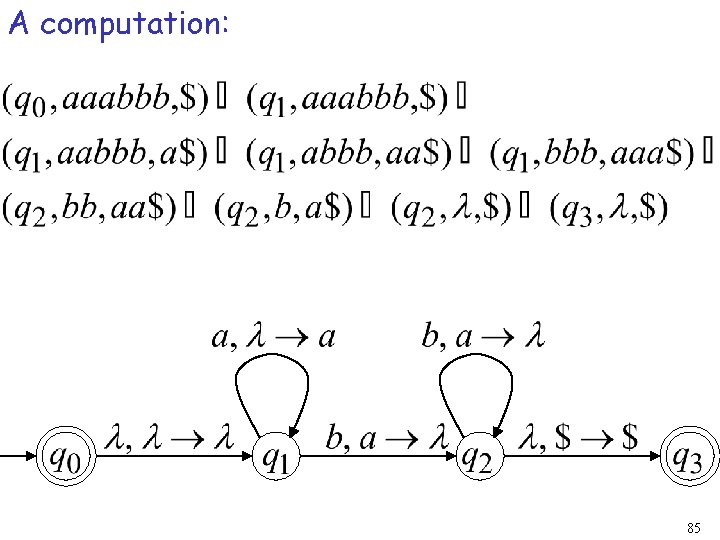 A computation: 85 