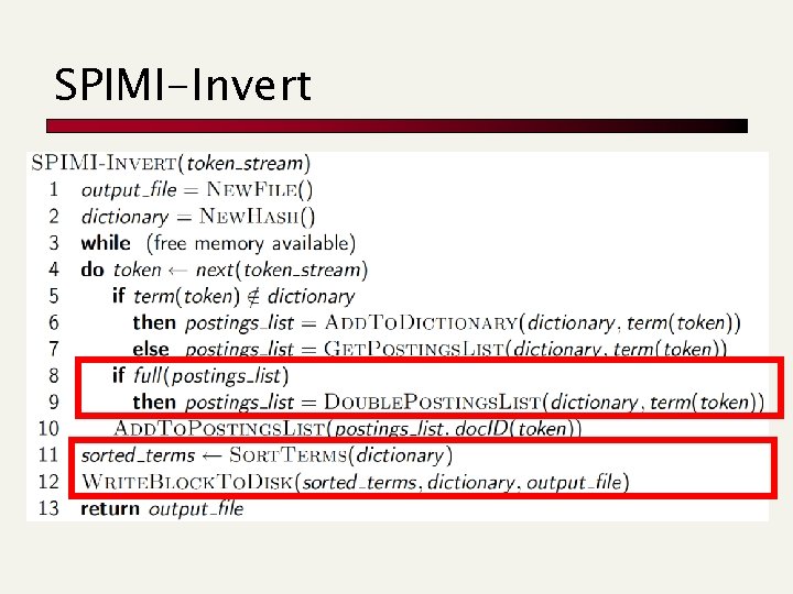 SPIMI-Invert 