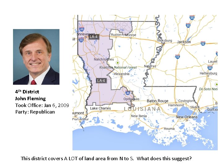 4 th District John Fleming Took Office: Jan 6, 2009 Party: Republican This district