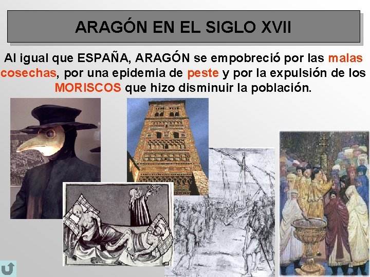ARAGÓN EN EL SIGLO XVII Al igual que ESPAÑA, ARAGÓN se empobreció por las