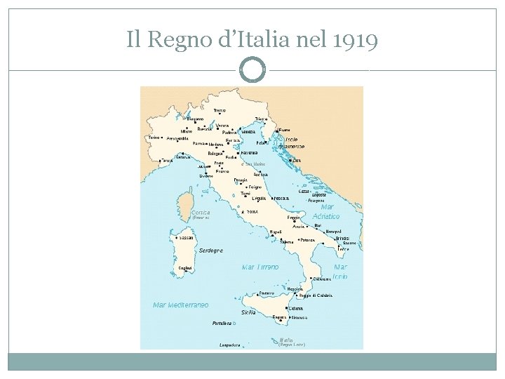 Il Regno d’Italia nel 1919 