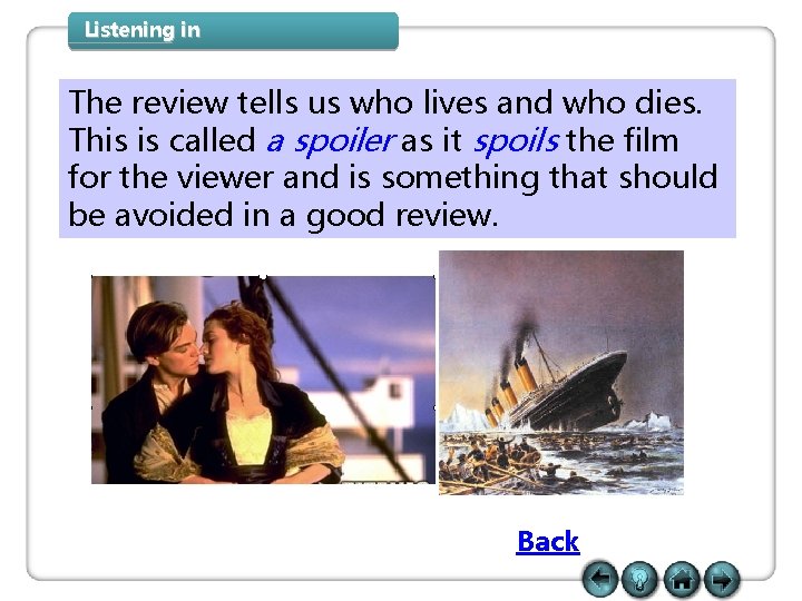 Listening in The review tells us who lives and who dies. This is called Listening in The review tells us who lives and who dies. This is called