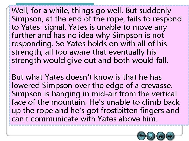Listening in Well, for a while, things go well. But suddenly Simpson, at the Listening in Well, for a while, things go well. But suddenly Simpson, at the