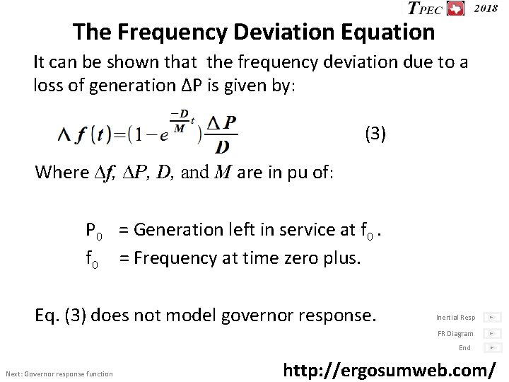 The Frequency Deviation Equation It can be shown that the frequency deviation due to