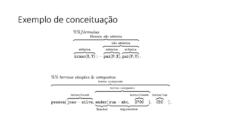 Exemplo de conceituação 