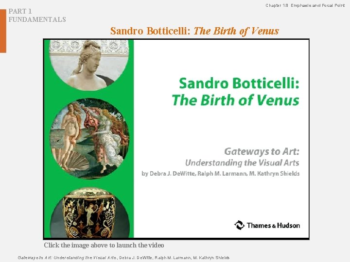 Chapter 1. 8 Emphasis and Focal Point PART 1 FUNDAMENTALS Sandro Botticelli: The Birth