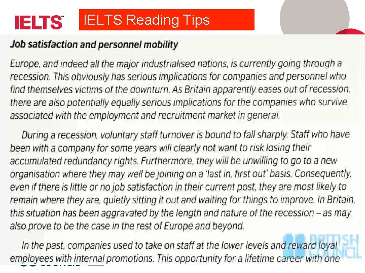 IELTS Reading Tips www. ielts. kku. edu. sa 