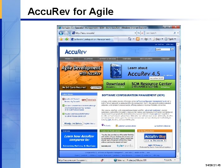 Accu. Rev for Agile Proprietary and Confidential 34/29 21: 43 