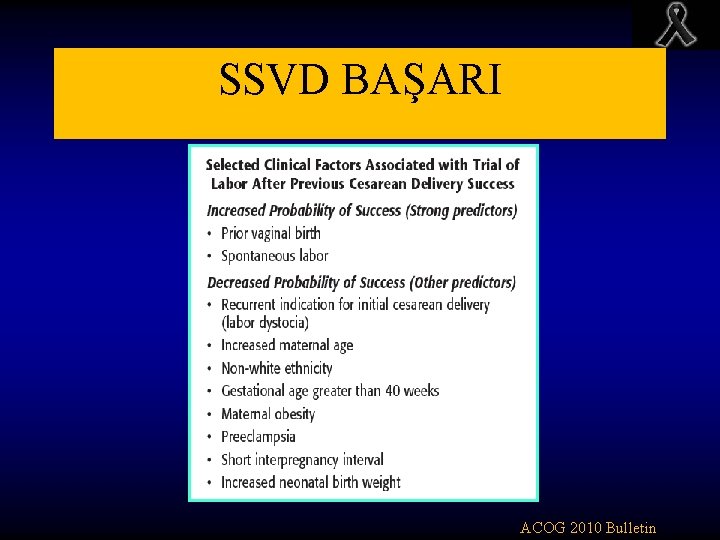 SSVD BAŞARI ACOG 2010 Bulletin 