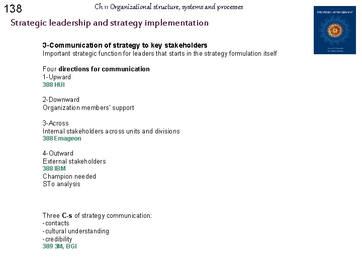 138 Ch 11 Organizational structure, systems and processes Strategic leadership and strategy implementation 3