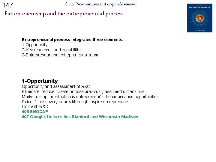 147 Ch 12 New ventures and corporate renewal Entrepreneurship and the entrepreneurial process Entrepreneurial