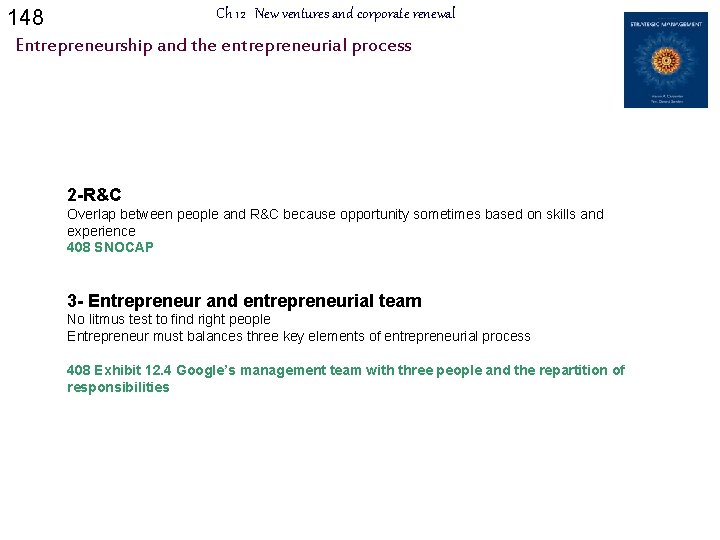 148 Ch 12 New ventures and corporate renewal Entrepreneurship and the entrepreneurial process 2