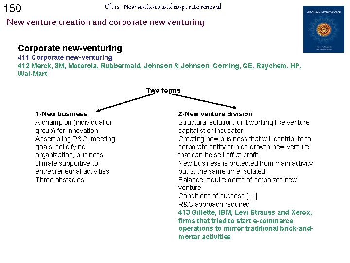 150 Ch 12 New ventures and corporate renewal New venture creation and corporate new