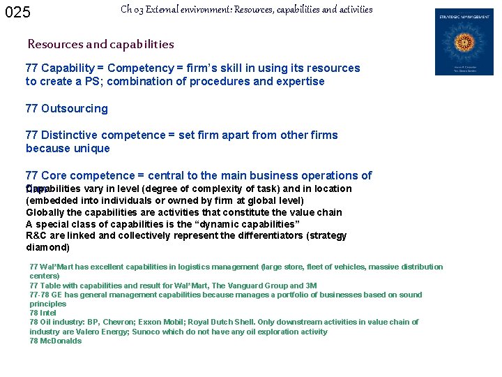 025 Ch 03 External environment: Resources, capabilities and activities Resources and capabilities 77 Capability