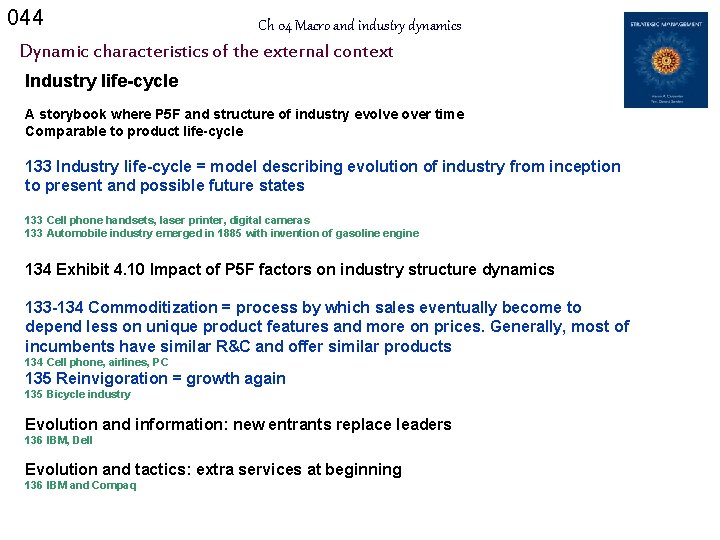 044 Ch 04 Macro and industry dynamics Dynamic characteristics of the external context Industry