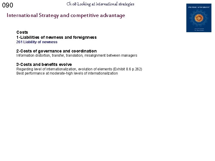 090 Ch 08 Looking at international strategies International Strategy and competitive advantage Costs 1