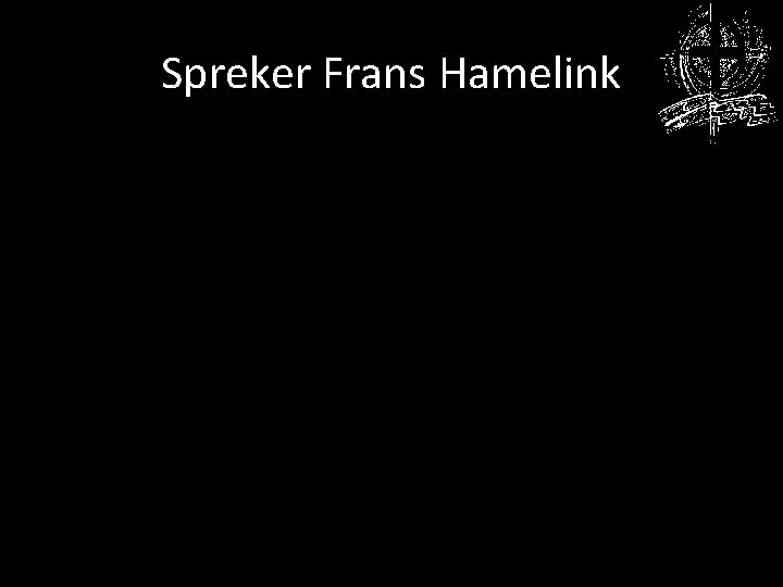 Spreker Frans Hamelink 