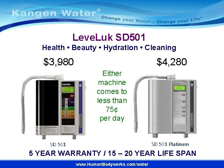 Leve. Luk SD 501 Health • Beauty • Hydration • Cleaning $3, 980 $4,