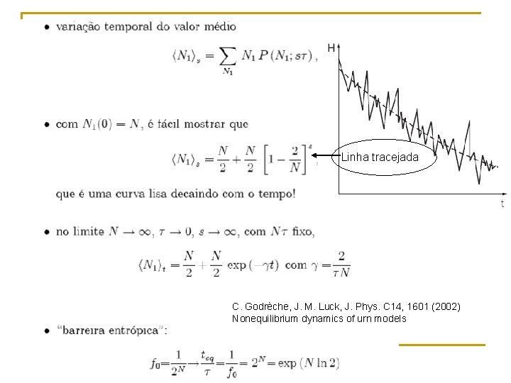 Linha tracejada C. Godrèche, J. M. Luck, J. Phys. C 14, 1601 (2002) Nonequilibrium Linha tracejada C. Godrèche, J. M. Luck, J. Phys. C 14, 1601 (2002) Nonequilibrium