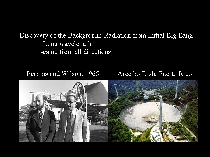 Discovery of the Background Radiation from initial Big Bang -Long wavelength -came from all
