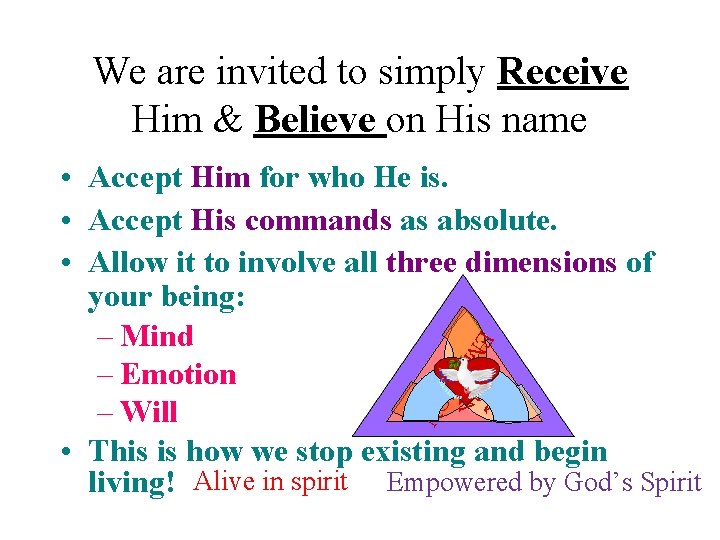 We are invited to simply Receive Him & Believe on His name D WILL