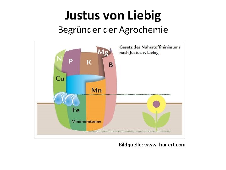 Justus von Liebig Begründer Agrochemie Bildquelle: www. hauert. com 