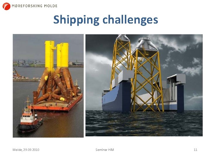 Shipping challenges Molde, 29. 09. 2010 Seminar Hi. M 11 