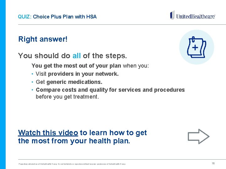 QUIZ: Choice Plus Plan with HSA Right answer! You should do all of the