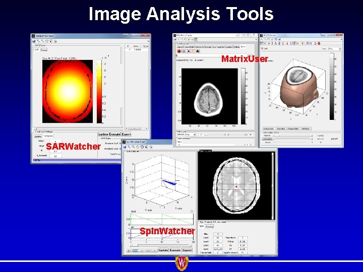 Image Analysis Tools Matrix. User SARWatcher Spin. Watcher 