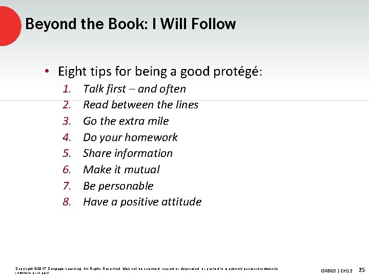 Beyond the Book: I Will Follow • Eight tips for being a good protégé: