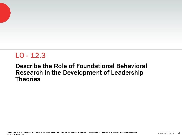 LO - 12. 3 Describe the Role of Foundational Behavioral Research in the Development