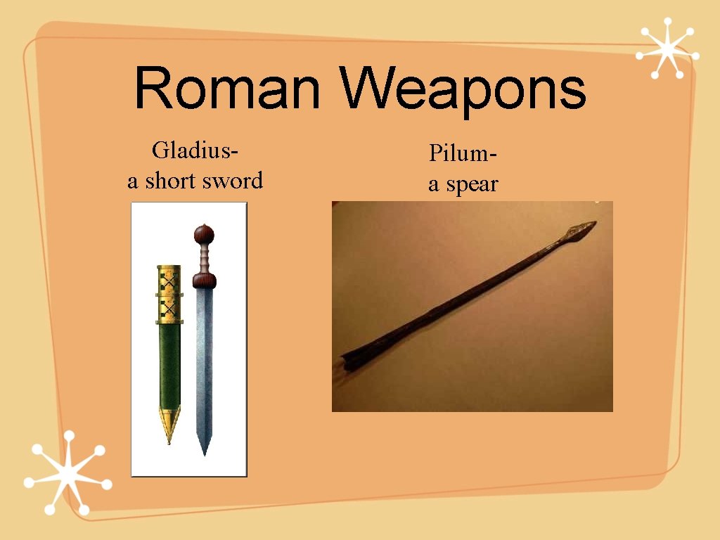 Roman Weapons Gladiusa short sword Piluma spear 