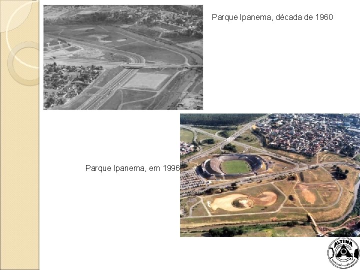 Parque Ipanema, década de 1960 Parque Ipanema, em 1996 