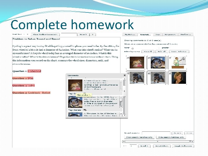Complete homework Complete homework