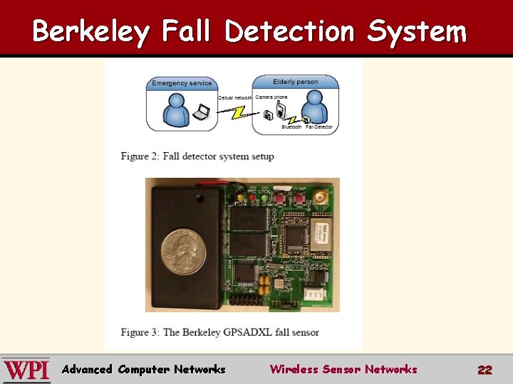 Berkeley Fall Detection System Advanced Computer Networks Wireless Sensor Networks 22 