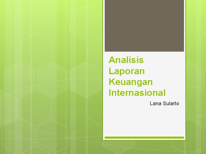 Analisis Laporan Keuangan Internasional Lana Sularto 
