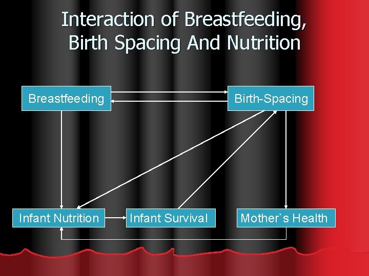 Interaction of Breastfeeding, Birth Spacing And Nutrition Breastfeeding Infant Nutrition Birth-Spacing Infant Survival Mother`s