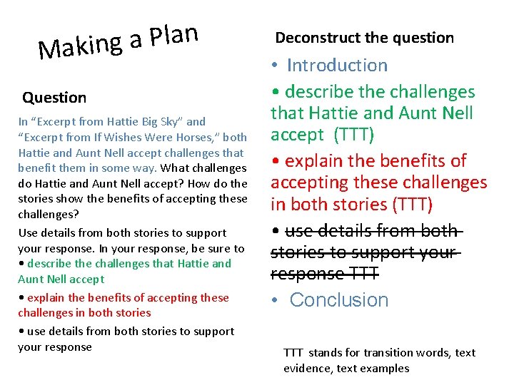 n a l P a g Makin Question In “Excerpt from Hattie Big Sky” n a l P a g Makin Question In “Excerpt from Hattie Big Sky”