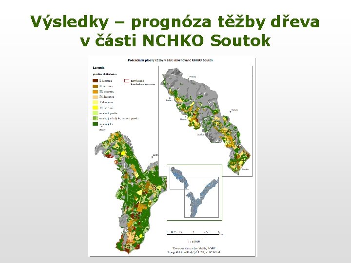 Výsledky – prognóza těžby dřeva v části NCHKO Soutok 