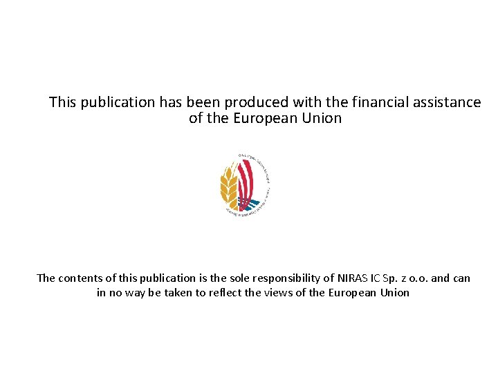 This publication has been produced with the financial assistance of the European Union The