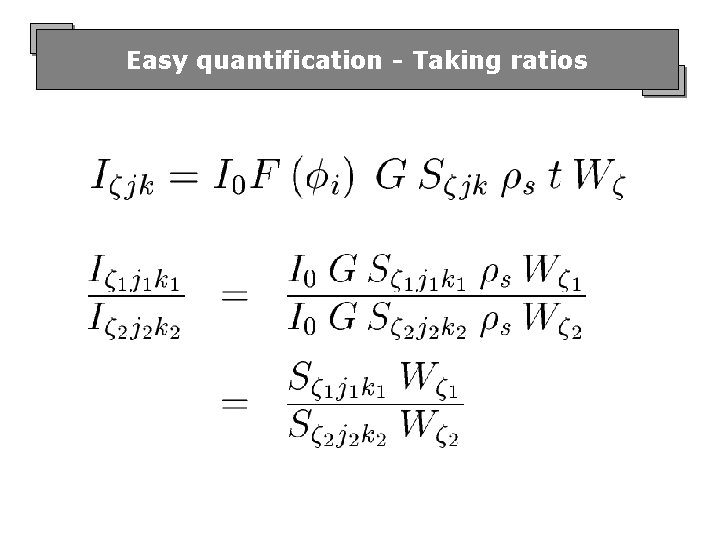 Easy quantification - Taking ratios 