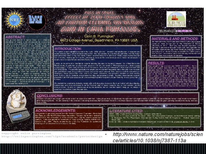 THE OFFICE OF UNDERGRADUATE RESEARCH • http: //www. nature. com/naturejobs/scien ce/articles/10. 1038/nj 7387 -113