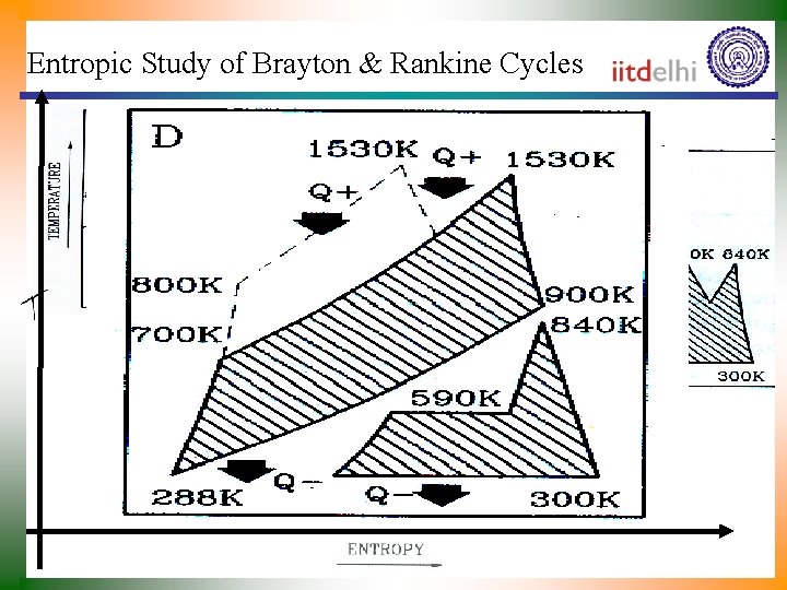 Entropic Study of Brayton & Rankine Cycles 