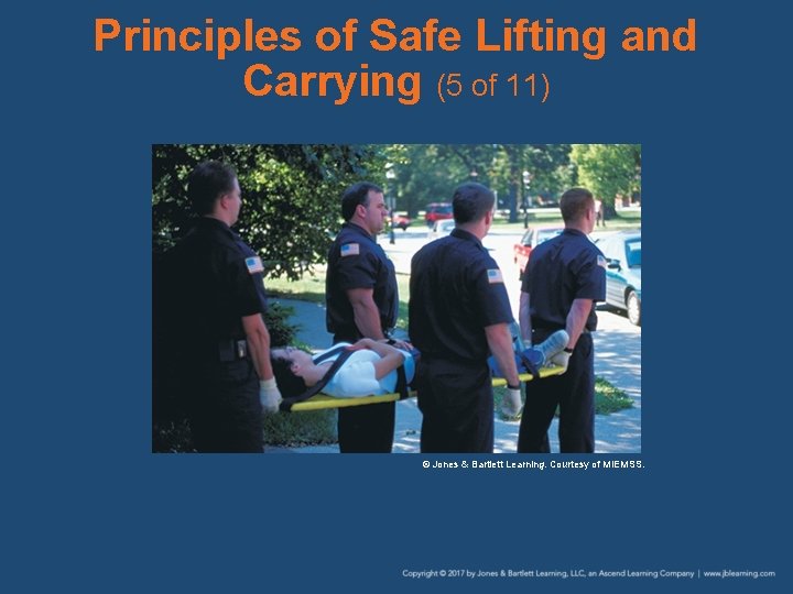 Principles of Safe Lifting and Carrying (5 of 11) © Jones & Bartlett Learning.
