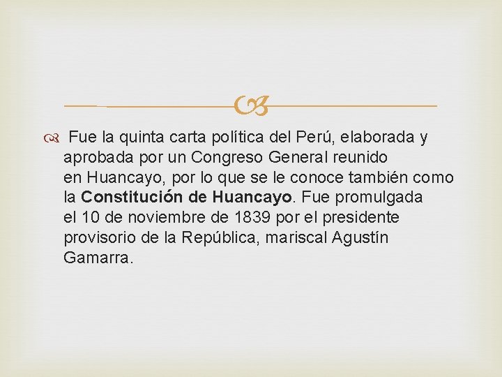  Fue la quinta carta política del Perú, elaborada y aprobada por un Congreso